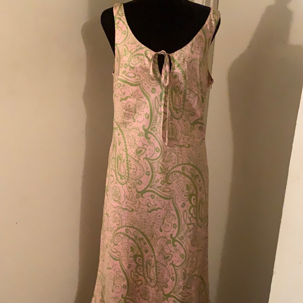 Jane Street Pink/Green Silk Chemise